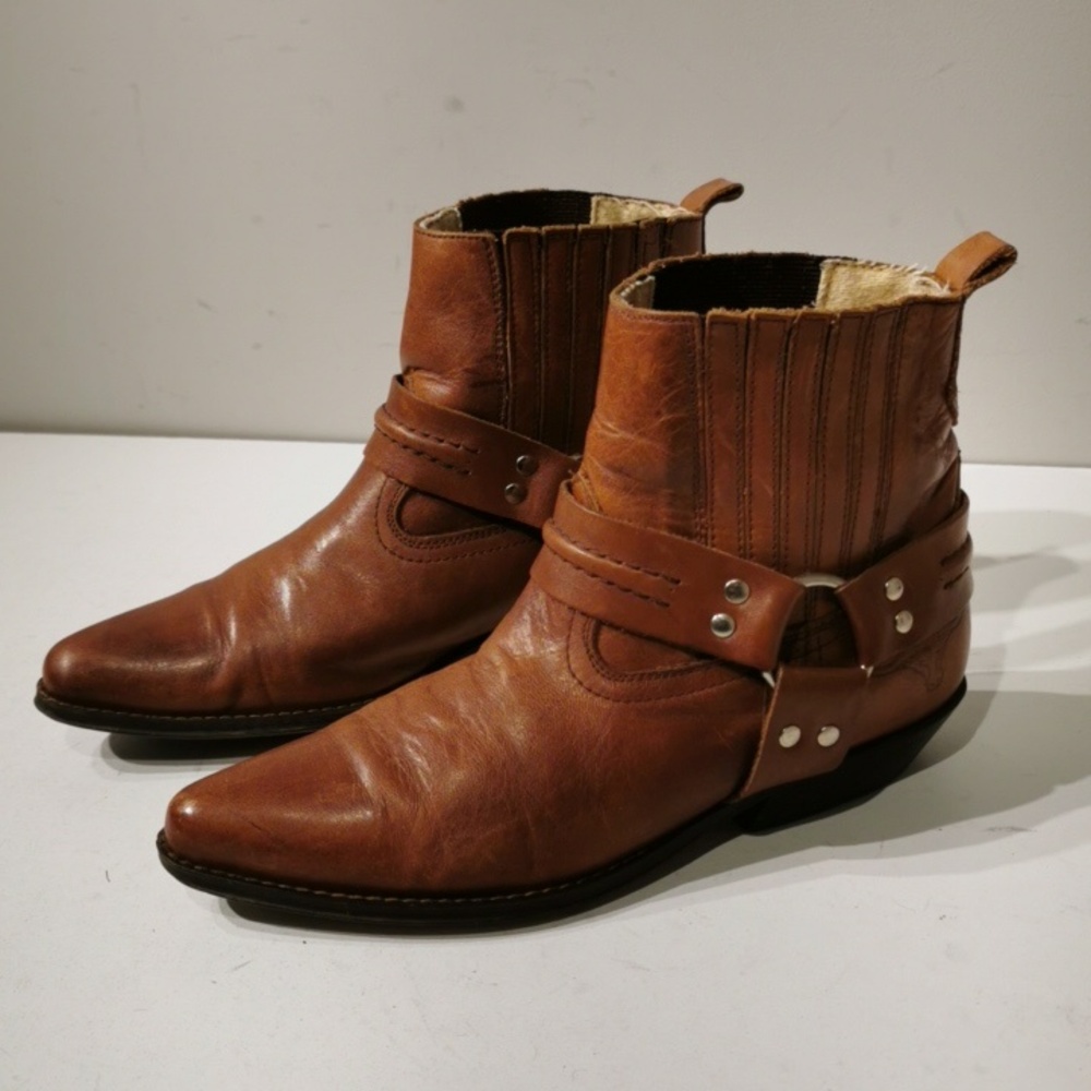 Joe Sanchez Cowboy genuine leather ankle boots